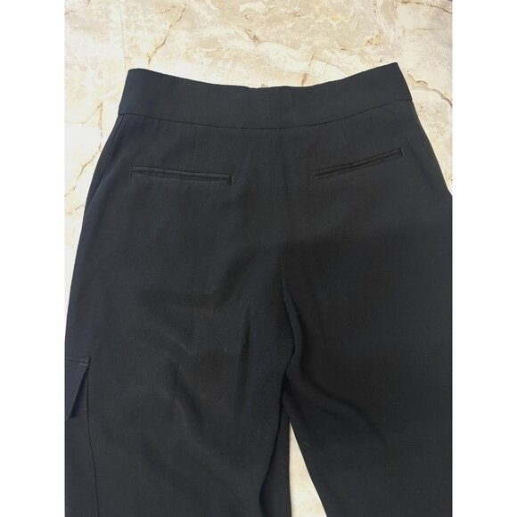 RAG & BONE Black Tuxedo Trim Cropped Cargo Ankle Pants Women Size 00 - Picture 4 of 10